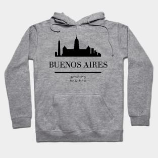 BUENOS AIRES ARGENTINA BLACK SILHOUETTE SKYLINE ART Hoodie